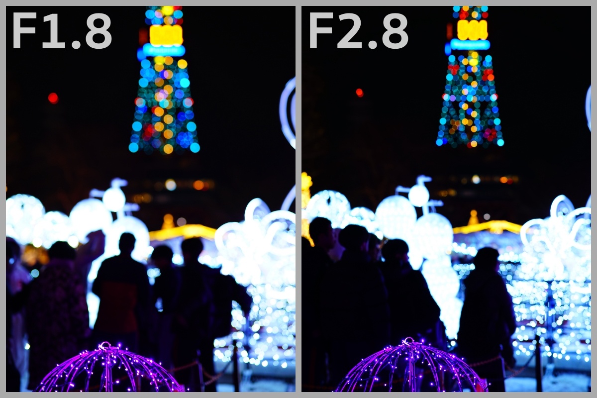 atx-m 85mm F1.8 FE 玉ボケ変化