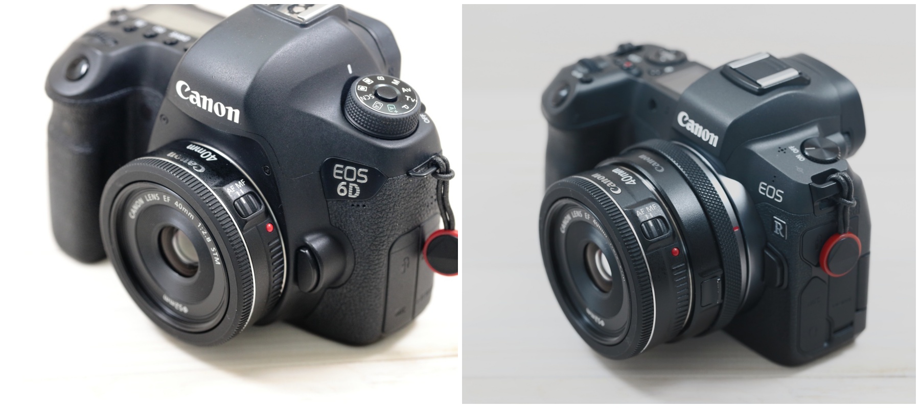 EF40mm-F28とEOS6D-EOS R